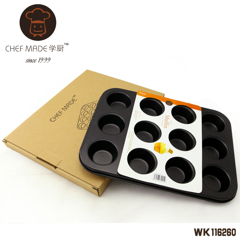 ??chefmade WK116260 12   ũ ,  ƽ  ũ  ŷ /  chefmade WK116260 12-Cup round cake pan,non-stick muffin cake mold Baking tools